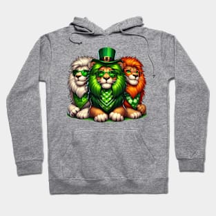 St Patricks Day Trio of Lions Hoodie